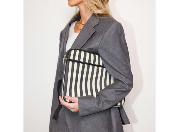 Fan Palm Laptop Sleeve Cotton Stripe 